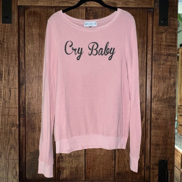 Wildfox Cry Baby Baggy Beach Jumper in Rose Dusty Pink Size Small - Picture 2 of 4